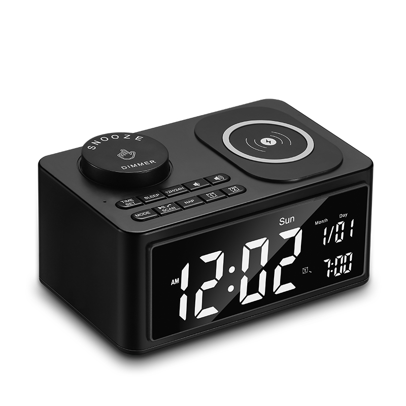 H7 alarm clock Bluetooth Speaker wireless charger station detailed specification image